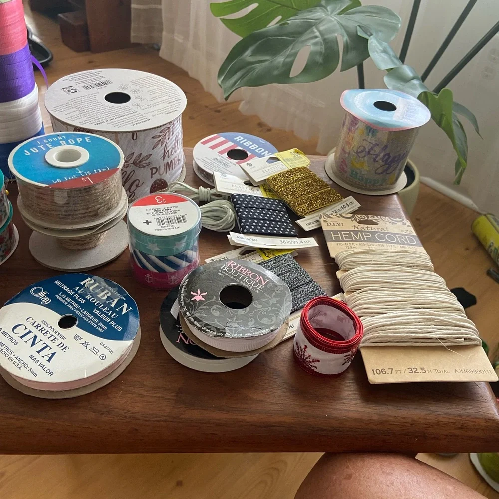 Ribbon for crafting some brand new never opened some are not a whole role